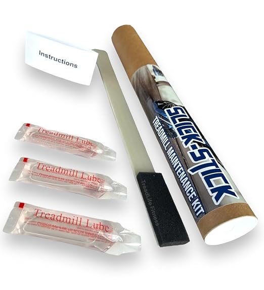 TreadLife Fitness Slick-Stick 3 Treadmill Maintenance Kit | 3X Applications of Treadmill Lubricant for Belt | 100% Silicone Lube | 15" Heavy Duty Applicator | Directions Included