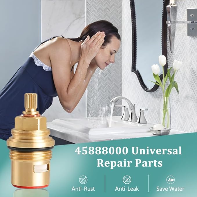 Ceramic Cartridge for Grohe 45888000, Faucet Cartridges Replacement Parts, Bathroom Faucet Cartridge Replacement, Hot Water for Ceramic Cartridges