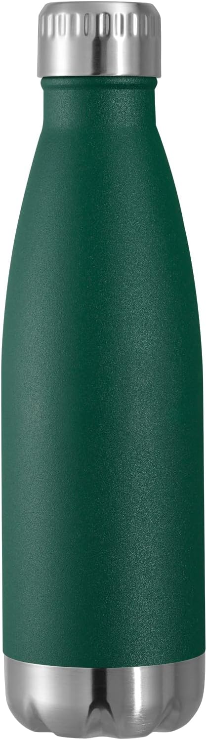 VEGOND 17oz Stainless Steel Water Bottles, Reusable Metal Sports Water Bottle Keeps Drink Hot and Cold, BPA Free Double Wall Vacuum Cola Shape Insulated Water Bottle for Camping Gym, 1 Pack