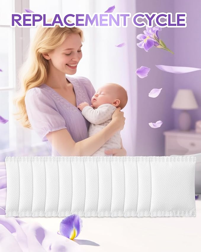 Diaper Pail Deodorizer Odor Absorber Compatible with Munchkin Arm and Hammer Diaper Pail, Lavender Scented Diaper Pail Odor Eliminator for Munchkin Nursery Fresheners, 12 Pack