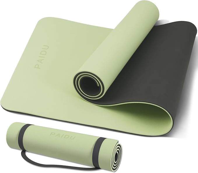 Yoga Mat Non Slip Anti-tear,extra thick-2/5 inch(10MM)High Resiliency Professional POE Yoga Mats for Women Men Kids,72"x24"inch,Workout, Yoga, Pilates and Floor Exercise, with Carrier Strap