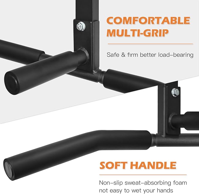 ATENTO Pull Up Bar, Chin Up Bars Ceiling Mount, Workout for Home Gym, Beam, Crossfit - Heavy-Duty, Foam Grip, Easy installation