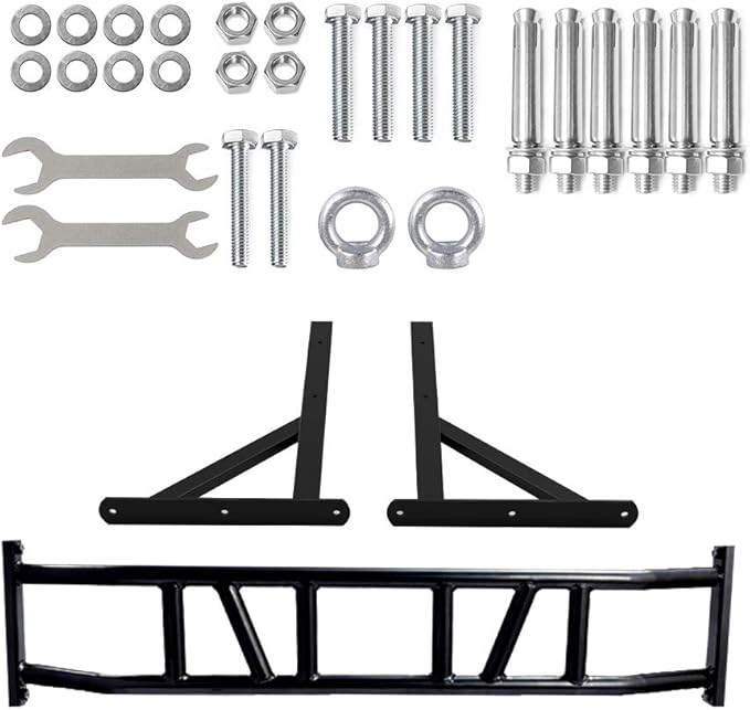 PLKO Wall Mount Pull Up Bar Wall Mounted Body Press Pull Up Bar Gym Chin-Up for Upper Body Workout