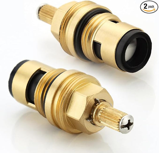 Kitchen Faucet Cartridge for Grohe 45883000 45882000 Cartridge Replacement Part, Cold Hot Flow Right Left Side Installation Suitable for Shower Bathroom Faucet Stem Replacement (45883000+45882000)
