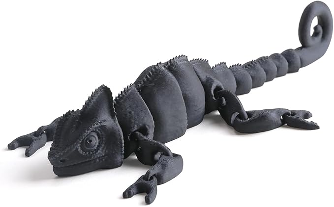3D Printed Chameleon Articulated Fidget Toy - 12Inch PLA Flexible 3D Lizard Toy with Movable Joints, Stress Relief Desk Decor & Unique Gift for Reptile Lovers, Kids & Adults