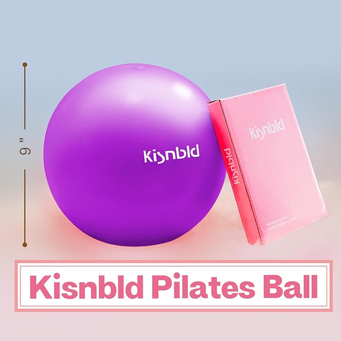 Small Exercise Ball, 9 Inch Mini Pilates Ball, Anti Burst and Slip Resistant Mini Yoga Ball for Stability, Fitness, Physical Therapy, Stretching & Core Strength Workout at Home Gym & Office