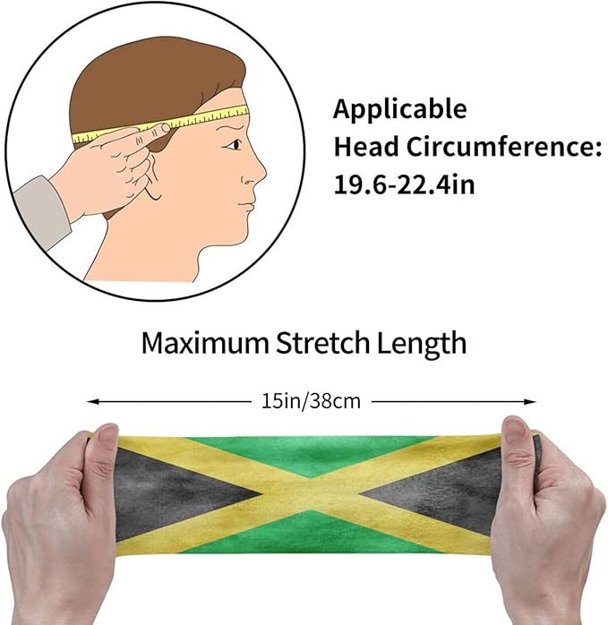 Sports Headband Moisture Wicking Sweatband for Men Women Running Cycling Yoga Fitness Workout