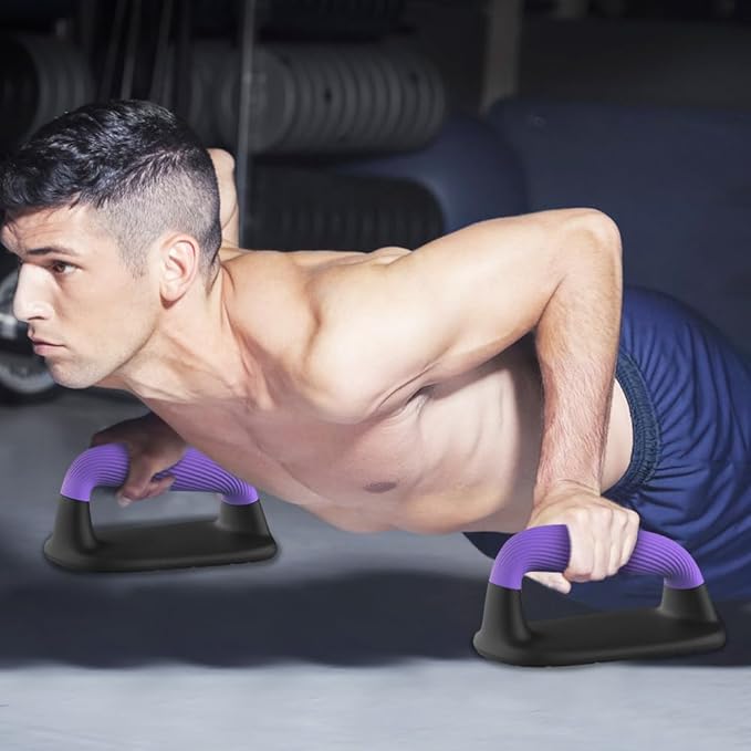 Push Up Bars – Ergonomic Pushup Handles for Floor Strength Training, Non-Slip Push-Up Stands with Soft Grip, Pushups Bars for Home Gym Workout