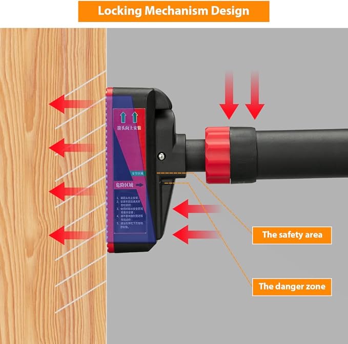 440 Lbs Capacity,Pull Up Bar for Doorway, Adjustable Chin Up Bar 27.2" to 36.2" Width, No Screw & No Drilling Home Gym Equipment with Bubble Level for Apartment