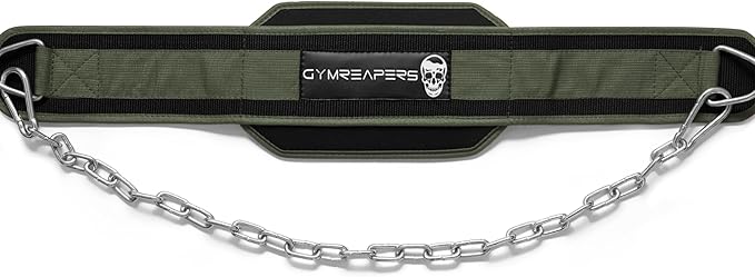 Gymreapers Dip Belt With Chain For Weightlifting, Pull Ups, Dips - Heavy Duty Steel Chain For Added Weight Training