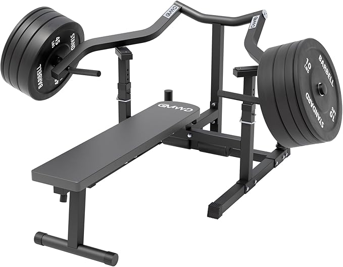 GMWD Chest Press Machine, 1050LBS Bench Press Machine with Independent Converging Arms, Adjustable Flat Incline Bench for Chest, AB Workouts, Shoulder Home Gym Equipment, V1