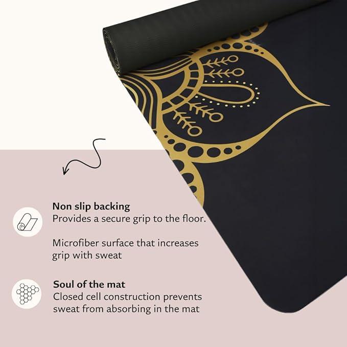 TPE Yoga Mat - Artist Designed, Premium eco friendly mats, Non Slip, Non toxic, Great For Regular & Hot Yoga, Pilates and Workouts (72 inch x 24 inch x 6mm thick)