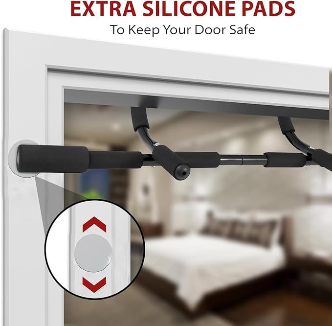 Ben Din Pull Up Bar for Doorway | Sturdy Steel Upper Body Fitness Workout Bar | Strength Training Pull-up Bar | Quick Installation Indoor Chin-Up Bar for Home Gym