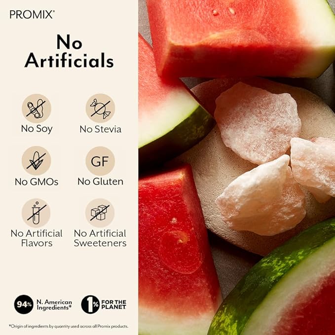 ProMix Nutrition Electrolytes Powder Hydration Packets - Himalayan Pink Salt, Magnesium, Potassium, Vitamin C - Salted Watermelon, Lightly Sweetened - 30 Servings (Pack of 30)