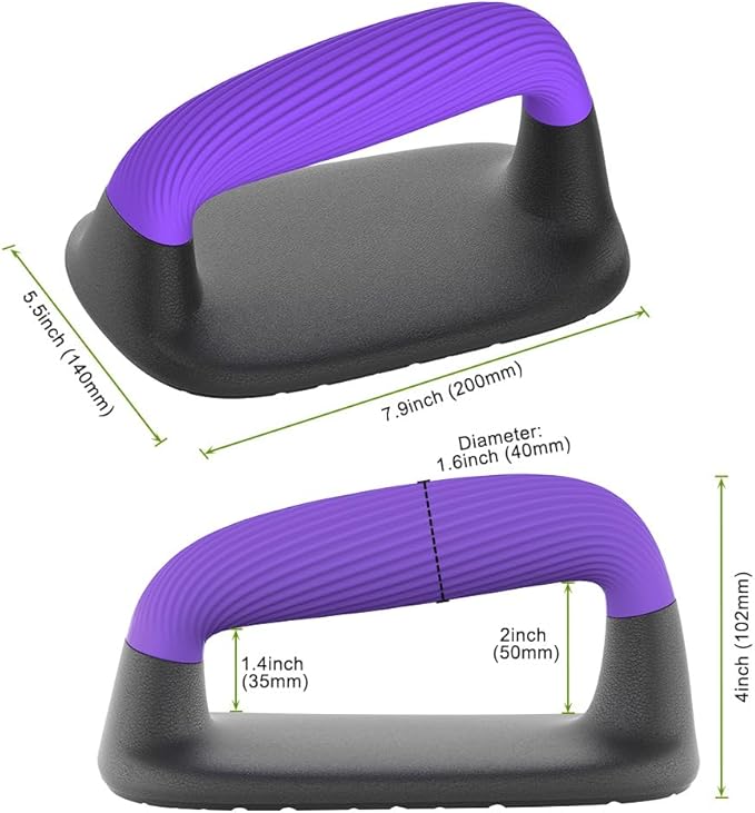 Push Up Bars – Ergonomic Pushup Handles for Floor Strength Training, Non-Slip Push-Up Stands with Soft Grip, Pushups Bars for Home Gym Workout