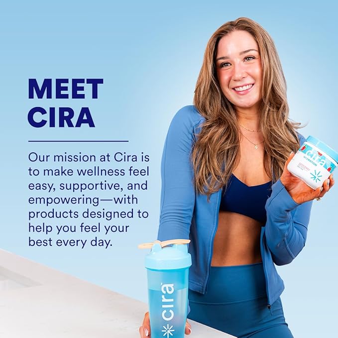 Cira Hydration Powder (45 Servings) - Electrolyte Drink Mix with Himalayan Salt for Dehydration Relief and Recovery - Fruit Punch