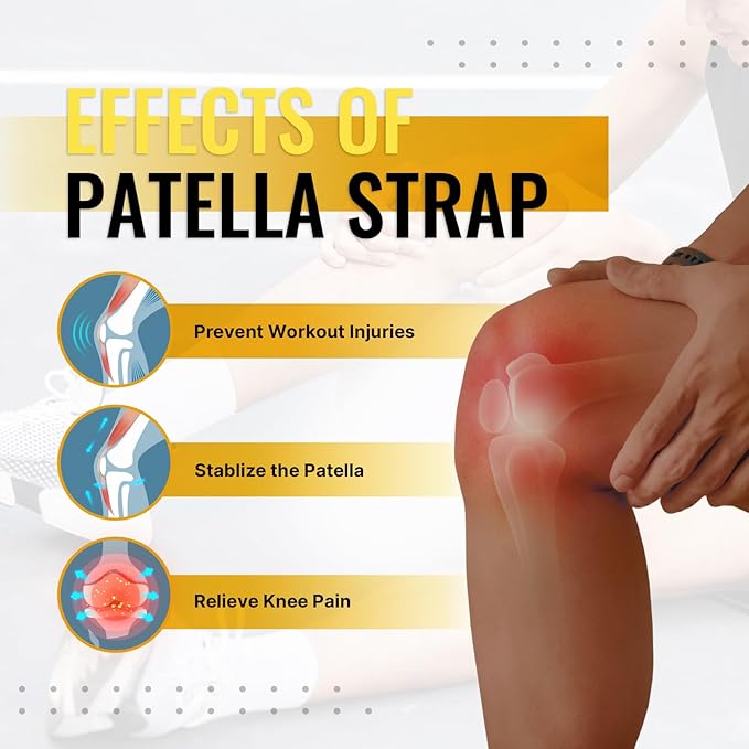 Fitgeno Knee Strap Patella Support: Knee Band for Patellar Tendon Pain Relief - Knee Brace for Tendonitis Jumpers Running Sports Basketball Men Women 2 Packs (Purple)