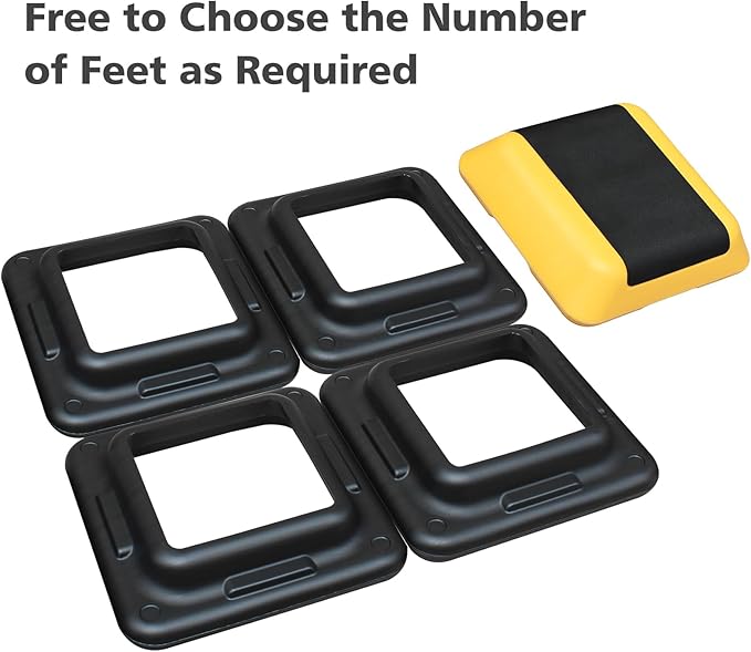 16" x 16" Adjustable Workout Aerobic Exercise Step Platformwith Adjustable Risers, Non-Slip Rubber Surface for Home Gym Cardio Training