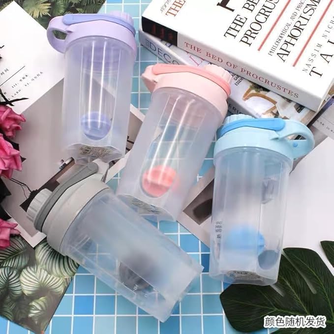 Shaker Bottle Perfect Nutrition w. Plastic Whisk Ball,Full Body for Microwave Heating(No Metal,BPA Free),Moden Loop Top,Dishwasher Safe,Leak Proof,Protein Powder/Fruit Juice Mixer 16oz(Green