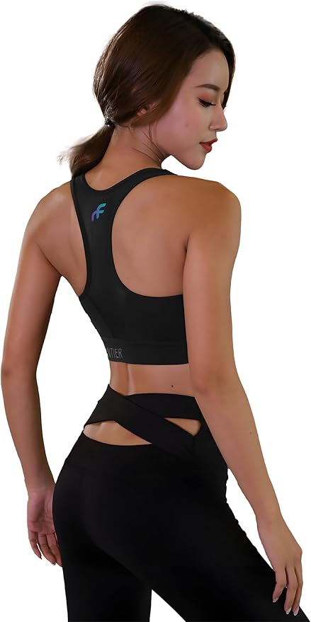 Frontier HRM Sports Bra Compatible with Frontier X2 Polar Garmin Tickr Wahoo Coospo- Heart Rate Monitor Sports Bra