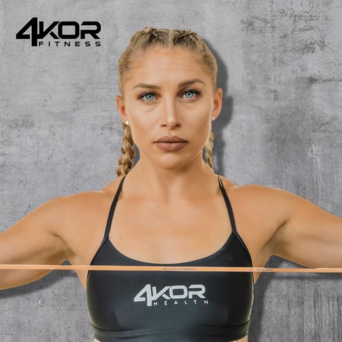 41” Resistance Loop Band - Pair of 2 Orange Resistance Bands (5 to 15 Pounds - 0.25 inches Wide) for Mobility, Yoga, Physical Therapy, Pull Ups, Home or Gym Workouts and More