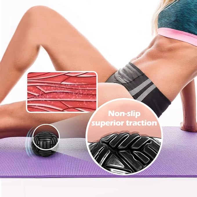 TETOP Fitness Muscle Massage Ball, 3.15in, Therapy Ball for Trigger Point Massage, Trigger Point Ball for Myofascial Release, Mobility Ball for Exercise & Recovery (Blue)