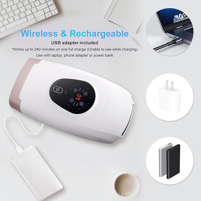 Hand Massager with Heat and Compression โ 6 Intensities, 6 Massage Modes, 3 Heat Levels, 2 Vibration Modes, Hand & Wrist Pain Relief for Arthritis & Carpal Tunnel, Relaxing Gift for Women & Men