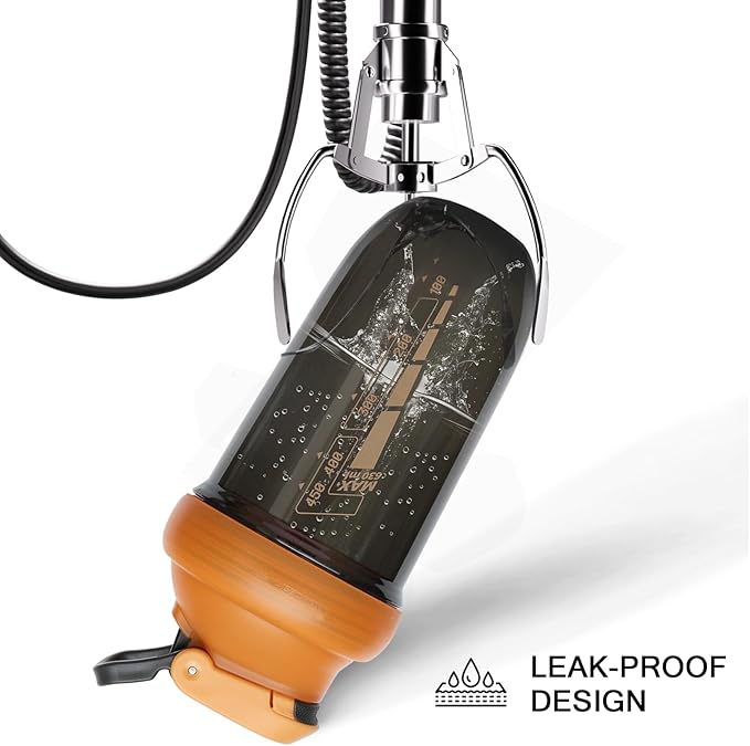 20 oz protein shaker bottle, TRITAN Plastic, BPA/BPS Free Whey Protein Drink Cups for Pre-Workout and Gym, Blender Shaker for Blending Protein Shakes, Overnight Oats and Smoothies (orange)