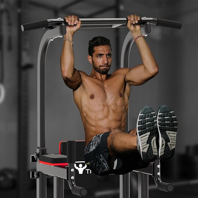 ZENOVA Pull Up Bar Dip Station Multi-Function Strength Training Equipment for Men Women Muscle Building 330/500 LBS Weight Capacity