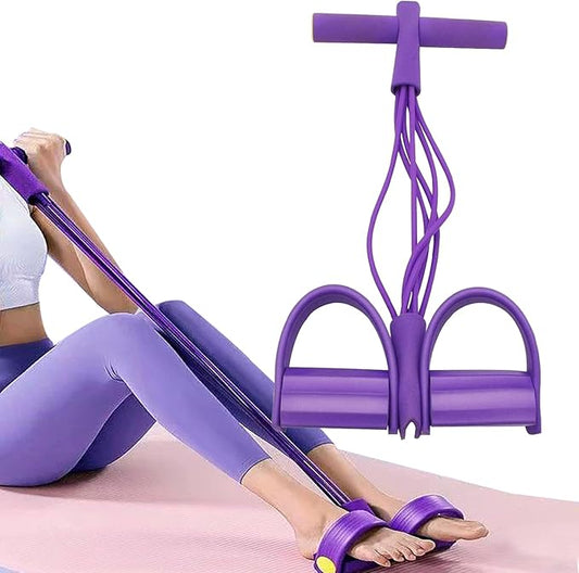 21 Fitness Resistance Bands-6 Tube Pedal Ankle Puller,Multifunction Tension Rope,Natural Latex Fitness Bands for Strength Training, Tummy, Waist, Arm, Leg Slimming, Home Gym Exercise Equipment
