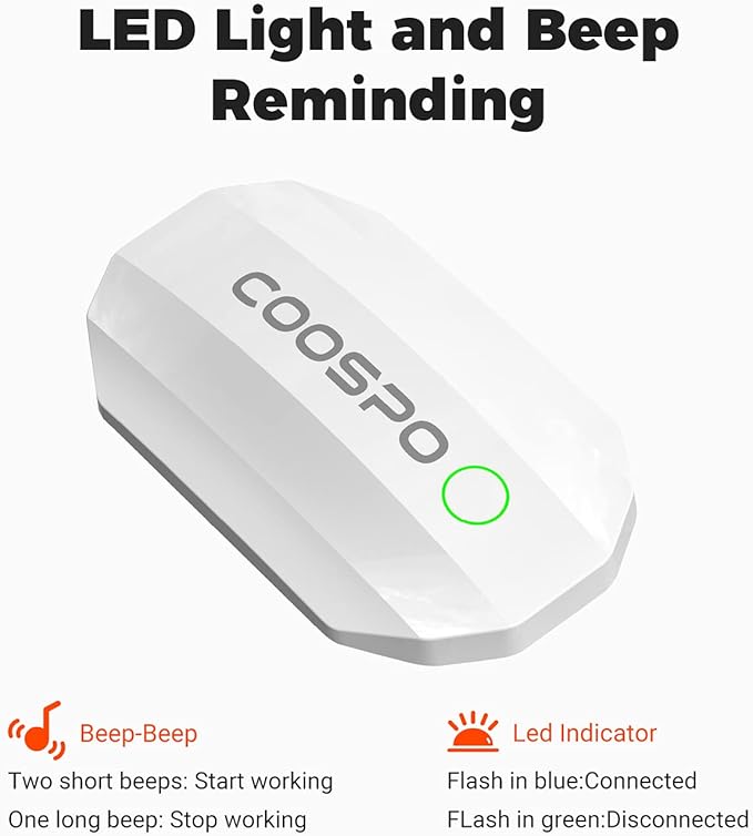 COOSPO Bluetooth Heart Rate Monitor Chest Strap H808S, ANT+ BLE HR Monitor Chest, HRM IP67 Waterproof, 300H Battery Life