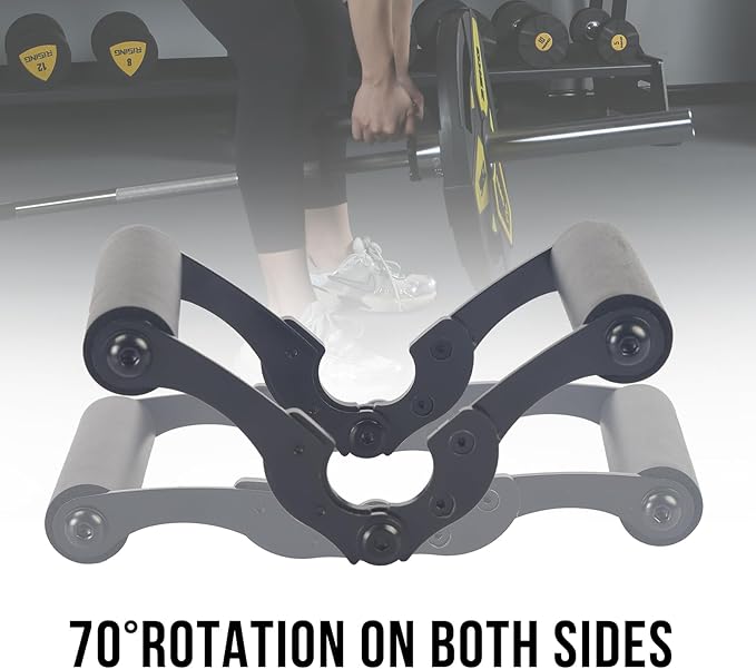 V Bar Row Landmine Handle Attachment for Barbell Bars,Solid Mine Double D Row Handle Grips with Non-Slip Rubber Grips, T-Row Attachment for Olympic Strength Training Bars