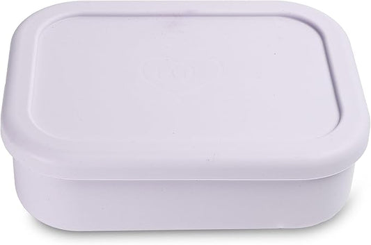 Leak Proof Bento Box Food-Grade Silicone Bento, BPA, Phthalate, Lead, & PVC Free - Bento Lunch Box for Daycare, Kids, & Adults - Leak Resistant Sets With Lids Snack Box Container (Lilac)
