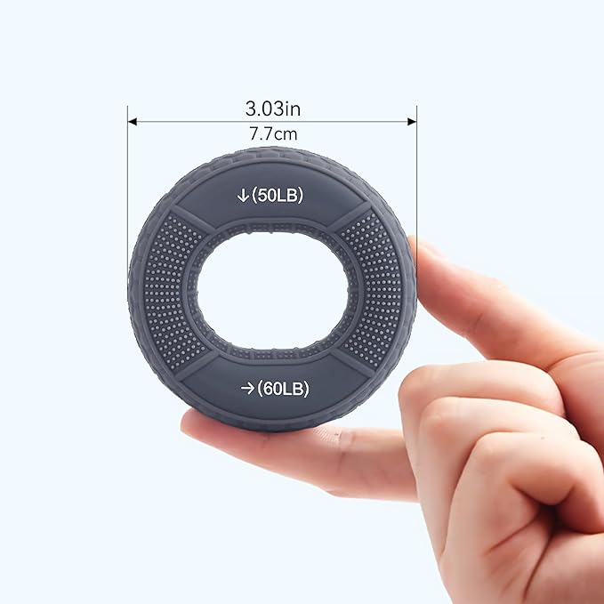 Hand Grip Strengthener, Grip Strength Trainer, Fingers Exerciser - Silicone Rings for Muscle Training Sports Rock Climbing Finger Rehabilitation Training,Hand & Wrist Muscles Trainer Stress Relief,5 Resistance Levels