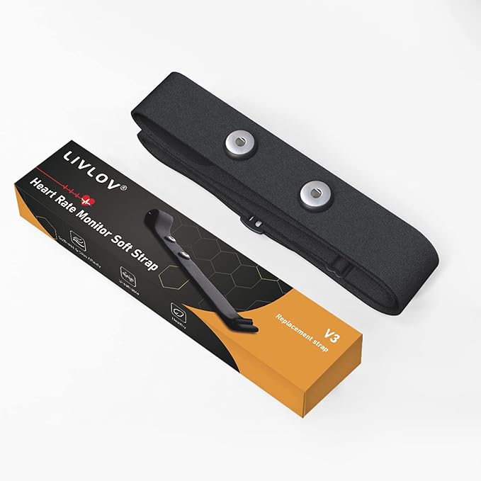 Heart Rate Monitor Replacement Chest Strap Fits for Polar H9 H7 Wahoo Tickr Garmin Hrm Chest Belt, Waterproof Adjustable Size