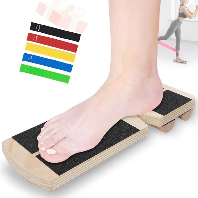 Ankle Balance Board Foot Strengthener - Single Leg Balance Board Foot Exerciser for Sprained Ankle,Posture Corrector, Physical Therapy for Plantar Fasciitis and Toe Stretcher Board for Gym Home