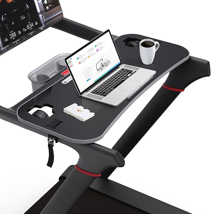 Treadmill Desk Attachment,Peloton Tread Tray Ergonomic Platform, Laptop Holder with Tablet Holder,New Universal Cooling Holes Laptop Stand for Home/Office
