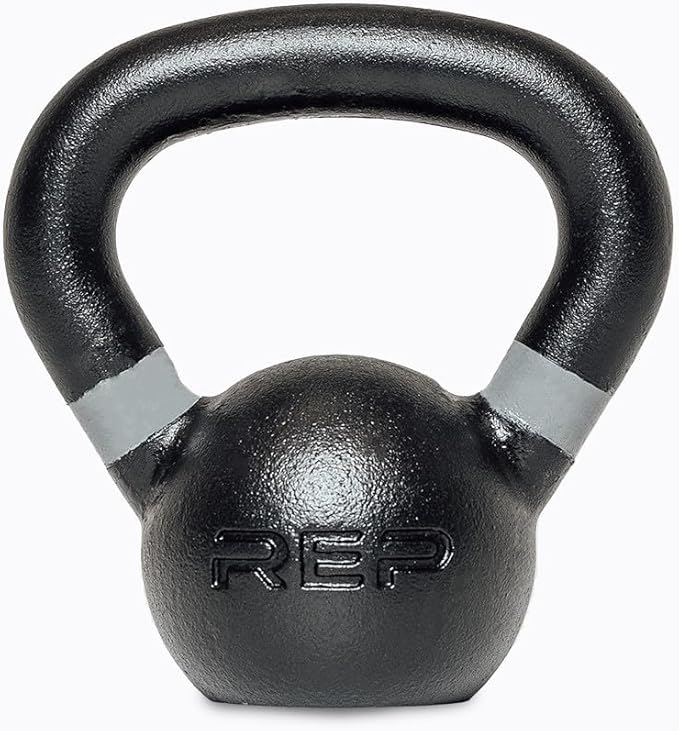 REP Fitness Single Kettlebells 5lb to 50lb Range, Cast Iron, Strength Training, Adjustable Weight, Power Workout Equipment, Home Gym, Free Weights, Dumbbell Alternative, Exercise, Men, Women
