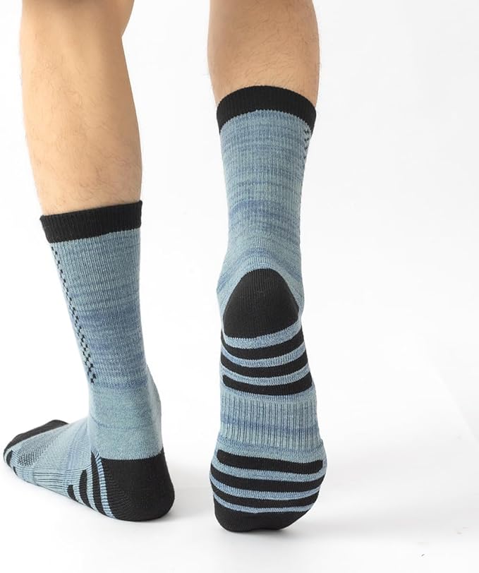 JOYNÉE 8 Pairs Mens Crew Athletic Work Long Socks Calf Cushioned Socks for Sports Running Workout Gym