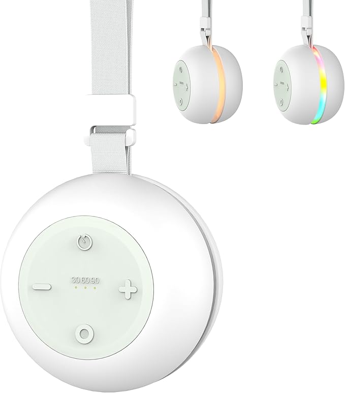 Portable Sound Machine for Baby Kids Adults, USB Rechargeable White Noise Machine with Timer Function,18 Smooth Sounds, 256-Color Changing Mood Light, Memory Function, Sound Therapy for Home, Travel