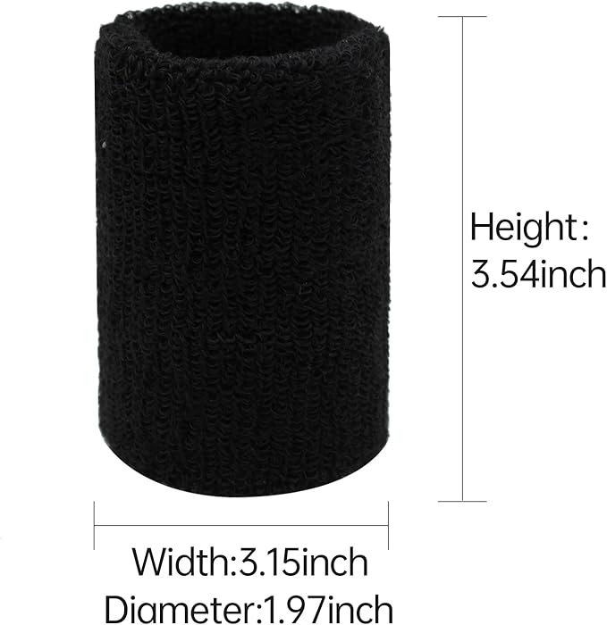 10 Pair Sweat Bands for Wrists,Tennis Wristband Absorbing Cotton Terry Cloths Arm Sweat Bands for Women Men Wrist Band for Football Basketball, Running