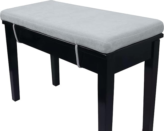 Loveboat Piano Bench Cushion, Washable Bench Pad for Shoe Storage, Window, Piano, Dining 34"x14"x2" Grey