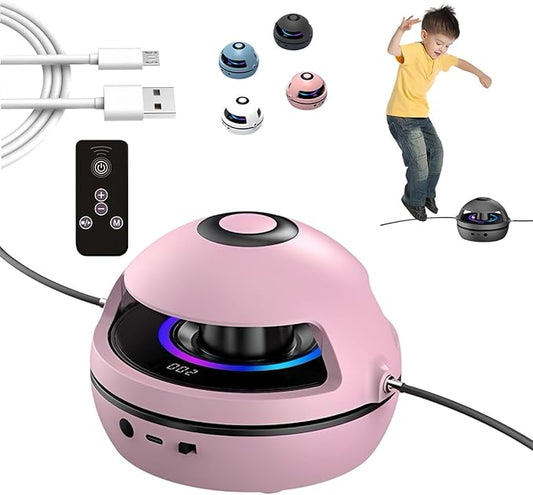 Smart Jump Rope Machine, Electric Music Jump Rope, Smart Counting Rope, 1-10 Speed Levels, Bluetooth Remote Control, Parent-Child Interactive, for Kids 4-12 and Adults