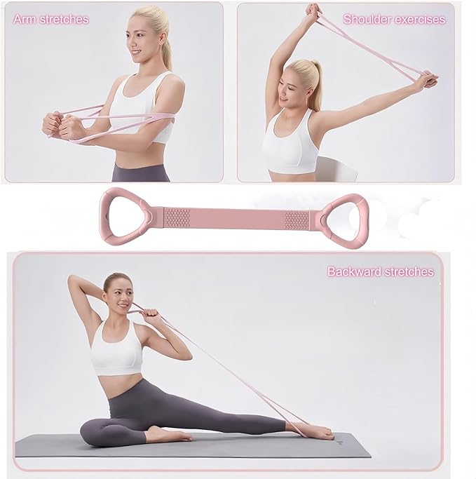 Pilates Set – Home Pilates Equipment for Women Kit with Magic Circle Pilates Ring and Ball Set, Resistance Bands & Massage Balls & Exercise Bands for Toning,Flexibility & Core Strength