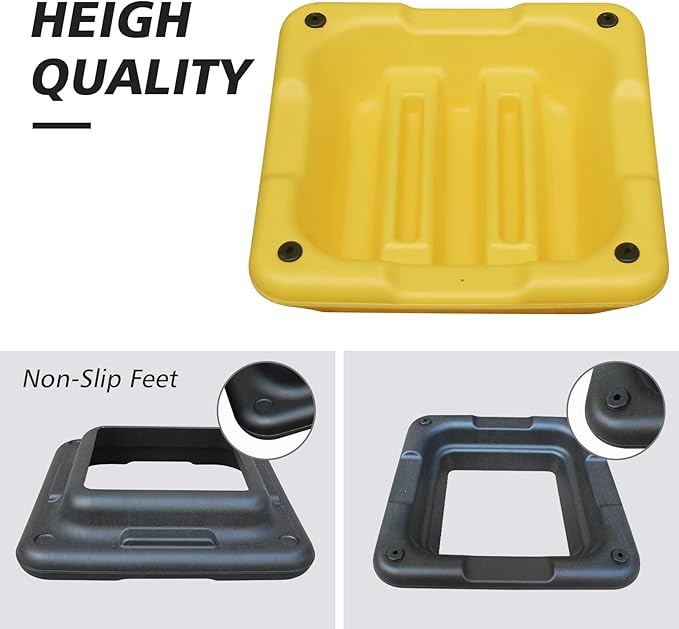 16"x16" Exercise Aerobic Step Platform with 4 Risers, Adjustable Height 4"-6"-8"-10"-12" Workout Stepper for Home Gym Fitness Strength & Training