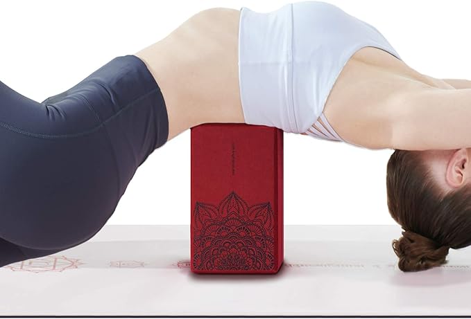 nuveti Yoga Blocks Set of 2, High Density Yoga Brick Foam Blocks to Improve Strength, Flexibility and Balance Brick Foam Blocks
