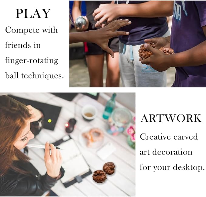 2PCS Lucky Sacred Beast Massage Balls – Attract Wealth & Fortune Blessing, Stress Relief, Hand Therapy & Muscle Relaxation, Finger Exercise & Meditation for Home, Office, School