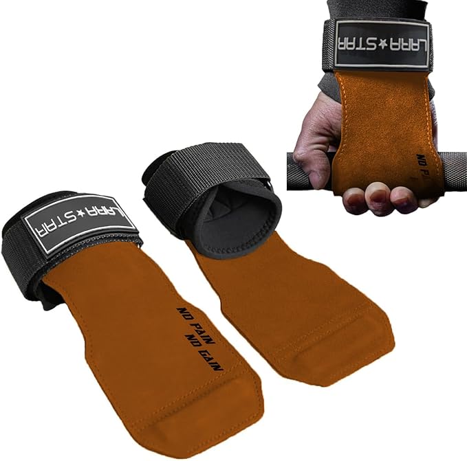 LARA STAR Weight Lifting Wrist Straps for Maximum Grip Support,Lifting Strap for Weightlifting, Gym Grips Hook for Deadlifts, Powerlifting, Heavy Shrug Women/Men