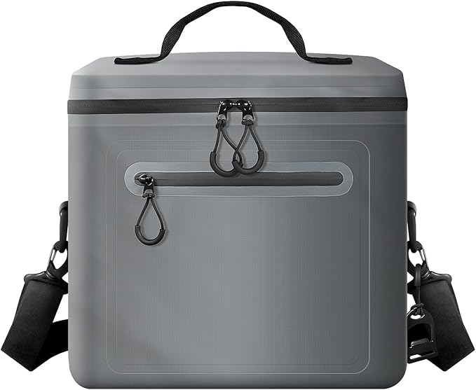 Insulated Cooler Bag, 7/16/30 Can Collapsible with Bottle Opener for Lunch Coolers for Picnic, Beach, Work, Trip - Soft Ice Coolers Bags with Zipper Foldable Portable Stands Upright