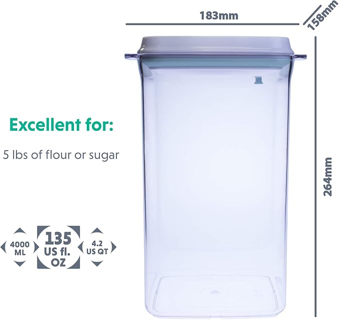 Bop Top | Airtight Meal Prep Containers with Lids | Food Storage Container Sets | Snack and Overnight Oats Fridge Organizer | Pantry and Kitchen Organization